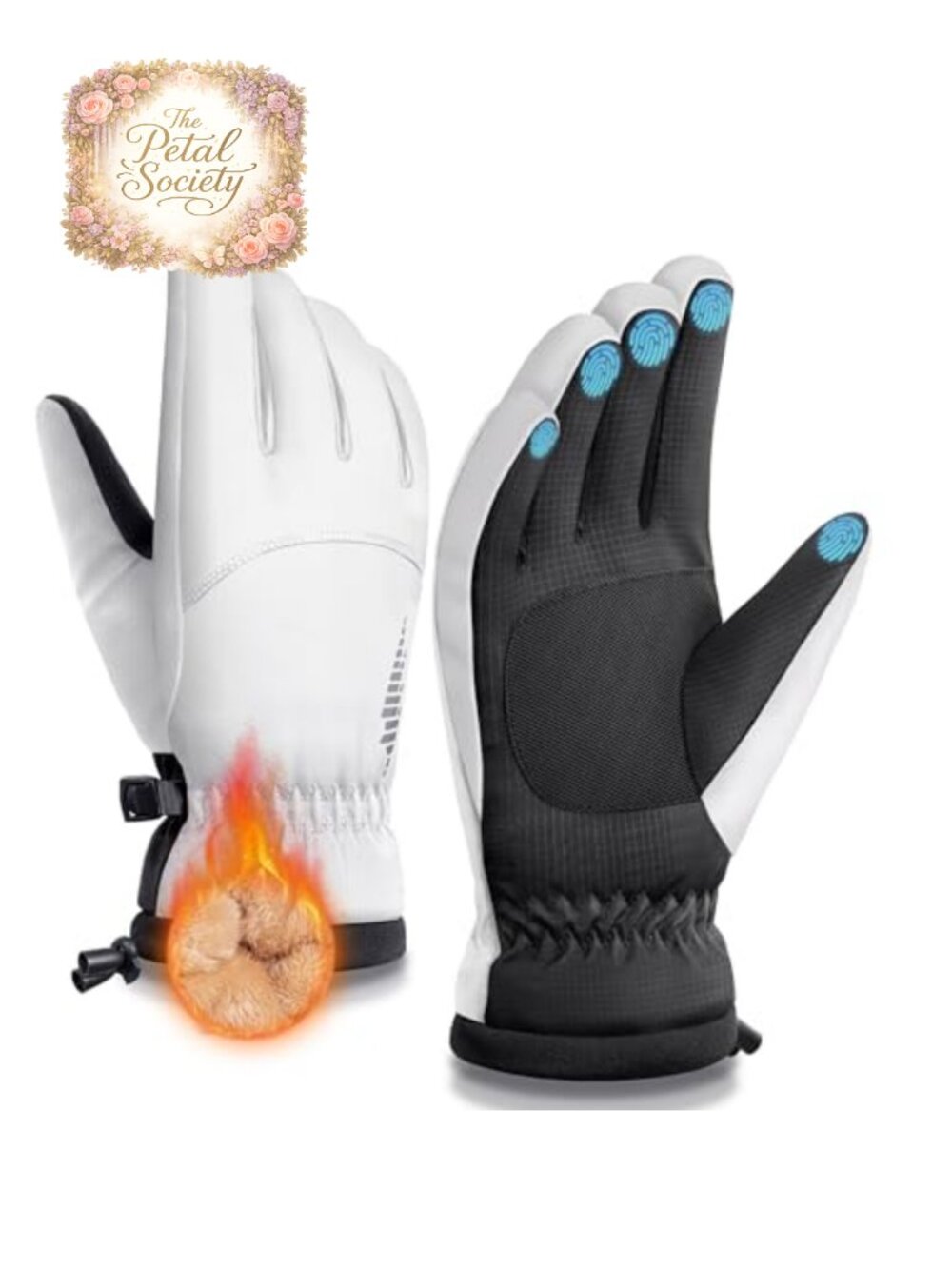 Waterproof Windproof Winter Gloves Touchscreen Fleece Lined for Ski Hiking